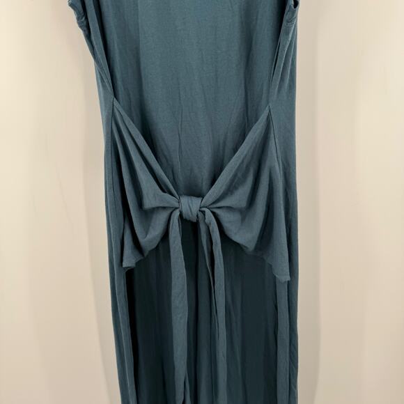 Michael Stars Solange Dress Size Small NEW Tie Waist Maxi Pebble Blue NWOT - Picture 9 of 14